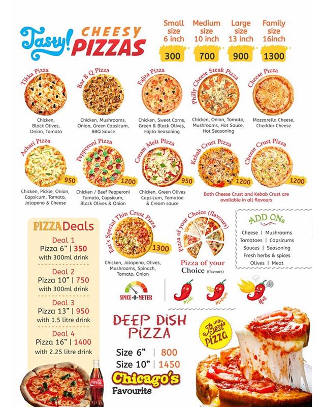 Eat Fresh & Healthy menu