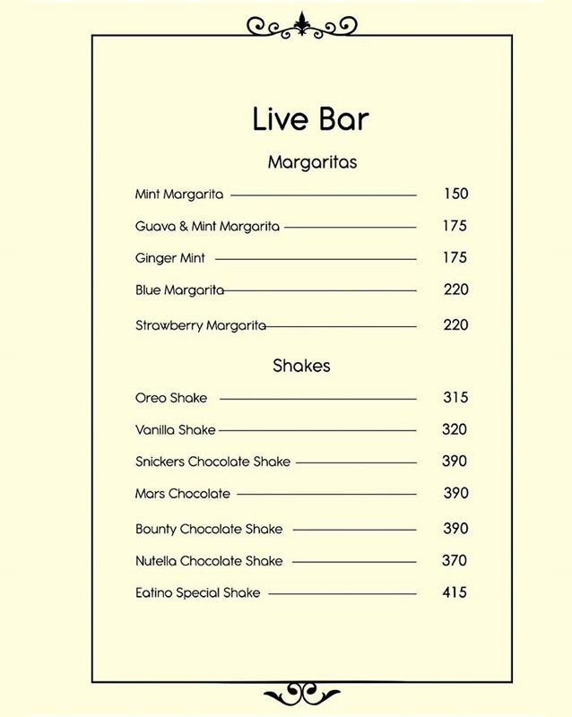 Eatino menu