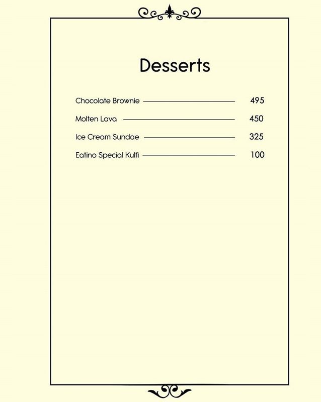 Eatino menu