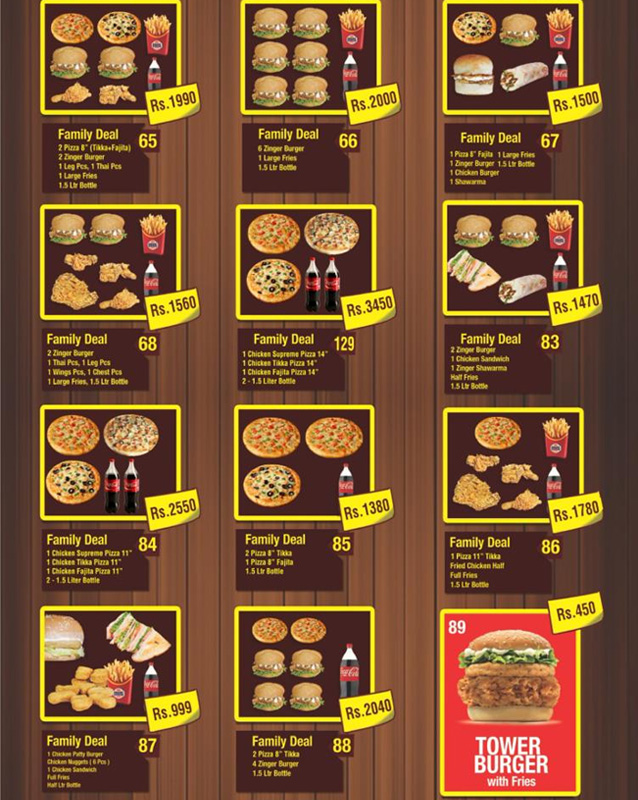 Faisal Burger menu
