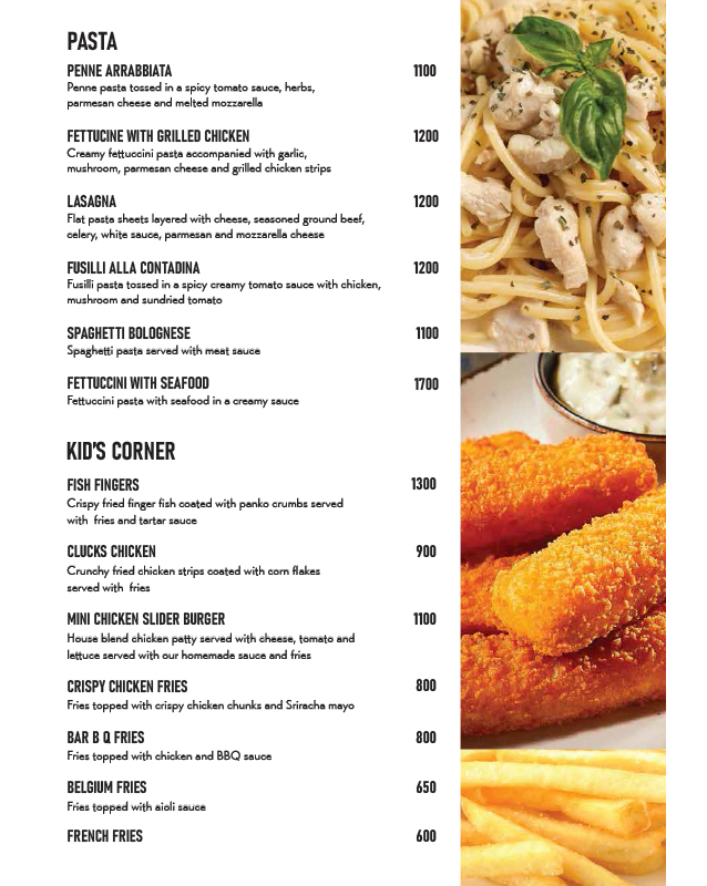 Family Lounge - Defence Raya Golf & Country Club menu