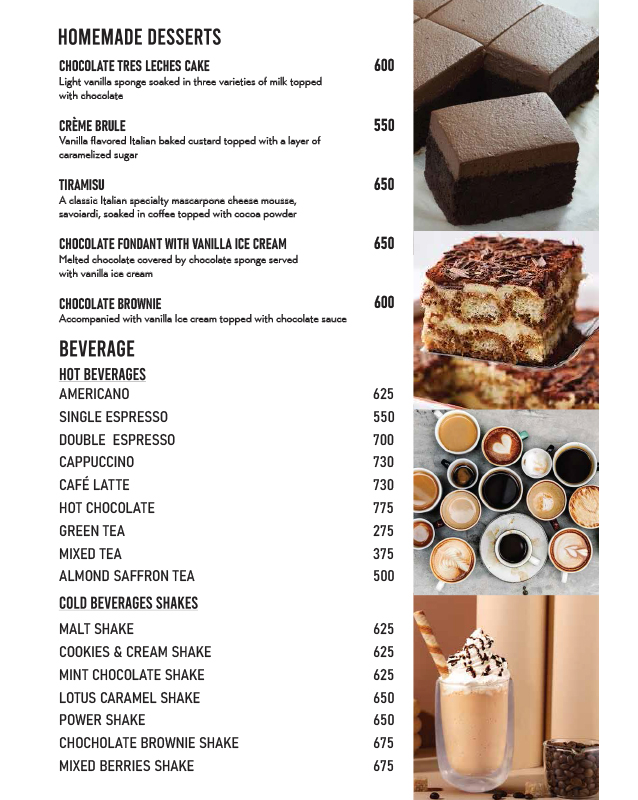 Family Lounge - Defence Raya Golf & Country Club menu