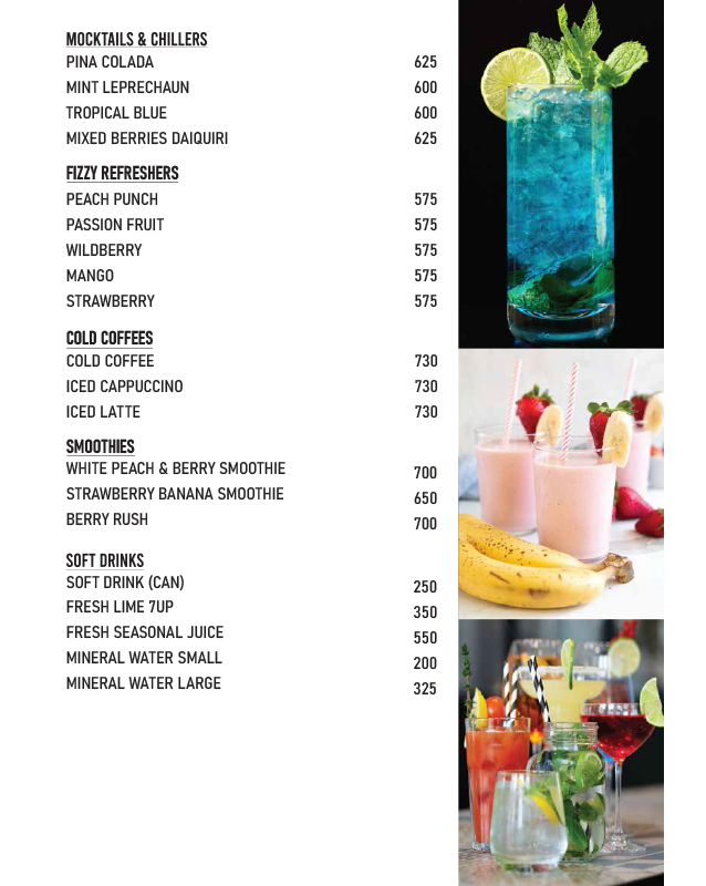 Family Lounge - Defence Raya Golf & Country Club menu