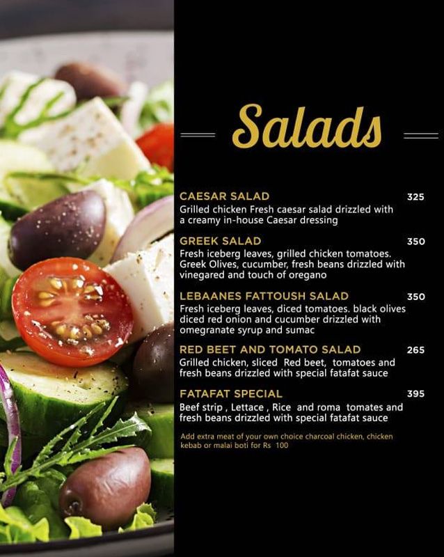 FataFat Cafe & Resto menu