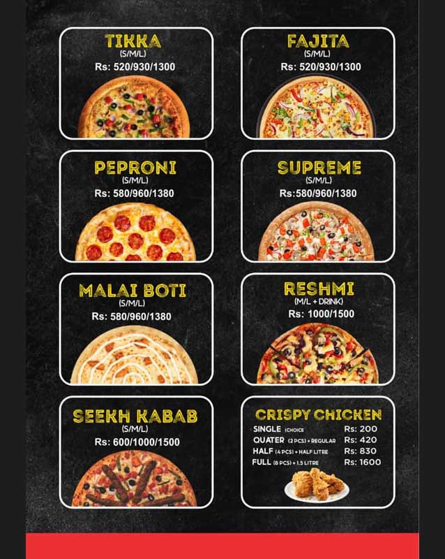 Food Club Lahore menu