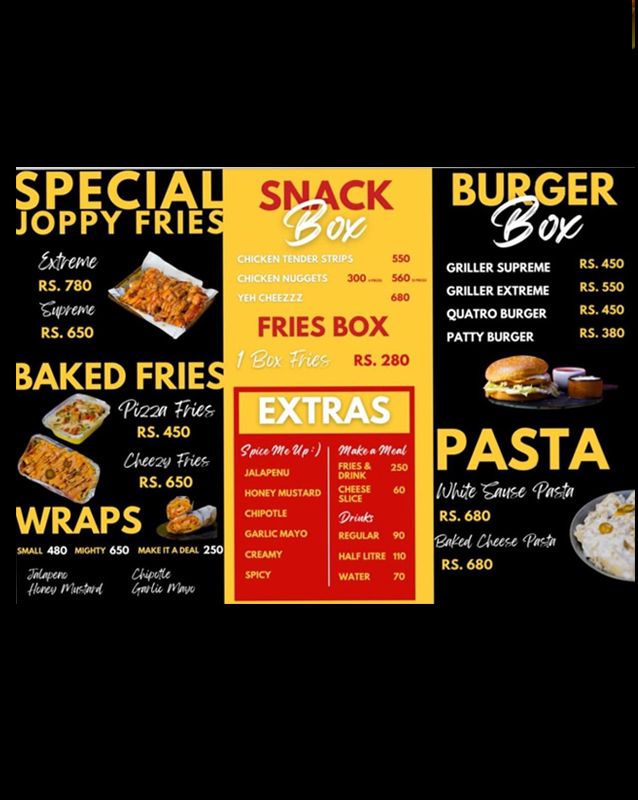 Fries Inbox menu