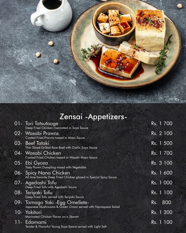 Fujiyama - Japanese Restaurant menu
