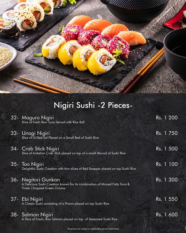 Fujiyama - Japanese Restaurant menu