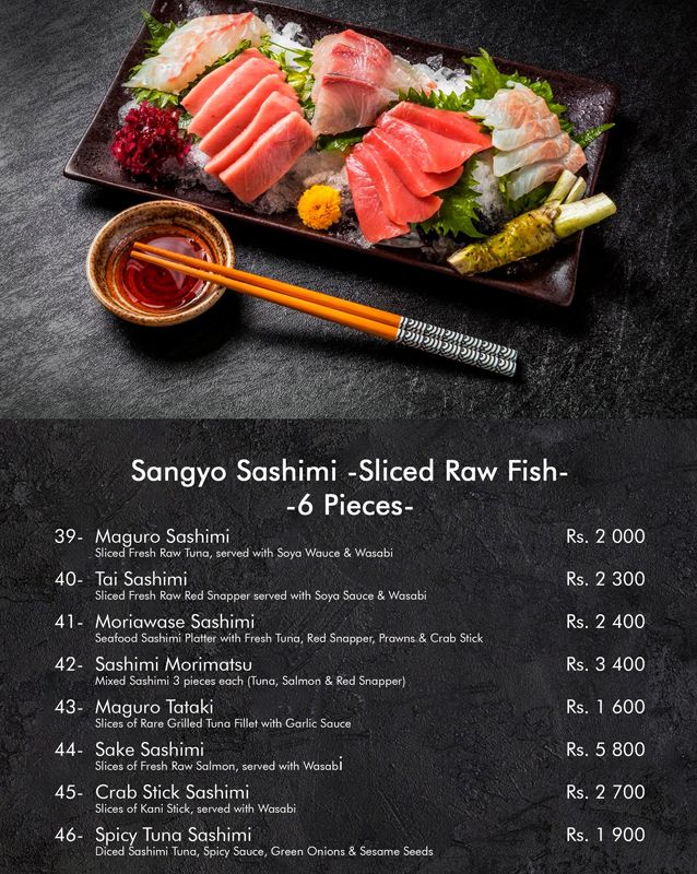 Fujiyama - Japanese Restaurant menu
