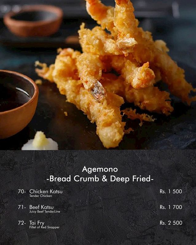 Fujiyama - Japanese Restaurant menu