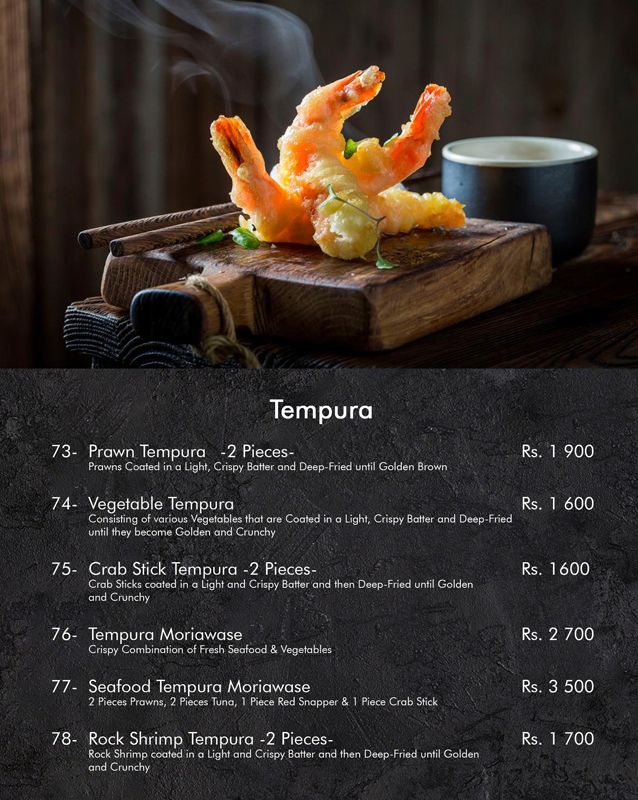 Fujiyama - Japanese Restaurant menu