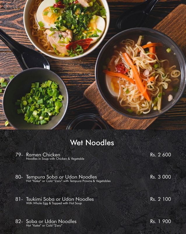 Fujiyama - Japanese Restaurant menu