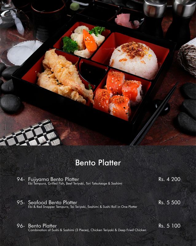 Fujiyama - Japanese Restaurant menu