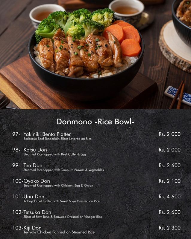 Fujiyama - Japanese Restaurant menu