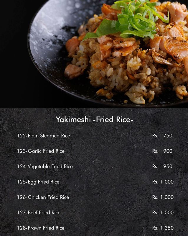 Fujiyama - Japanese Restaurant menu