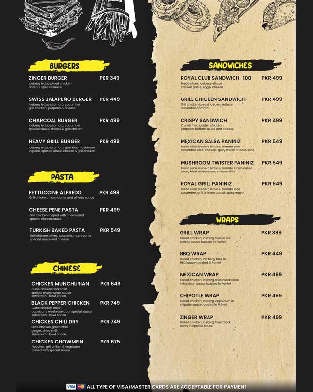 Funkariyan Cafe - فنکاریاں کیفے menu