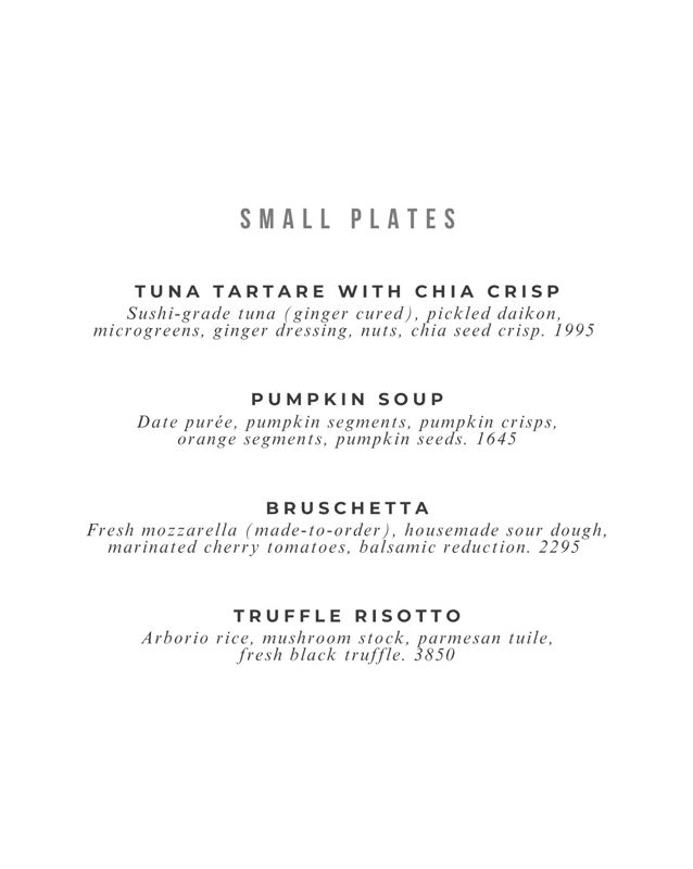 Fuoco menu