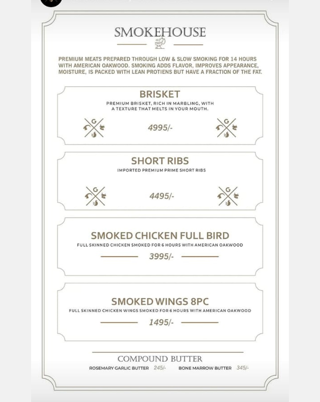 Gauchos Steak House menu