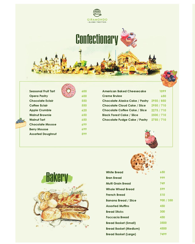 Giramondo menu