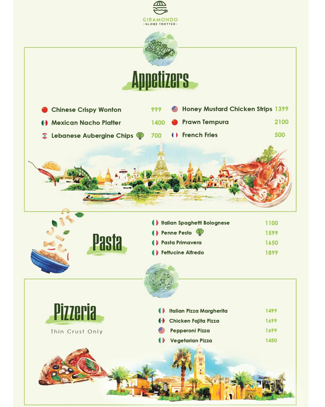 Giramondo menu