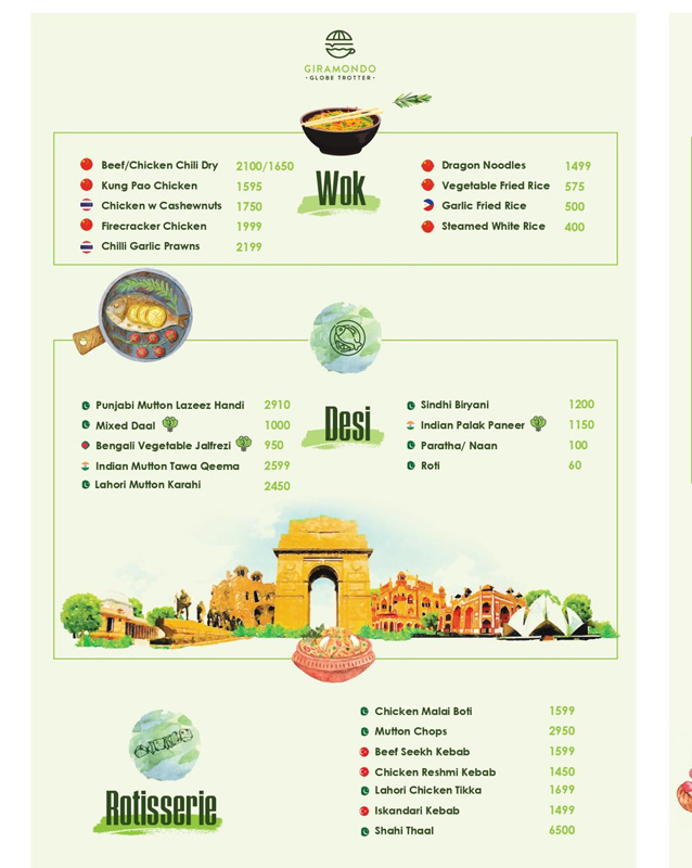 Giramondo menu