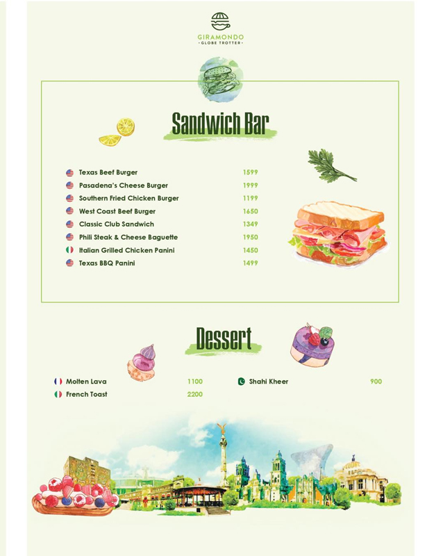 Giramondo menu