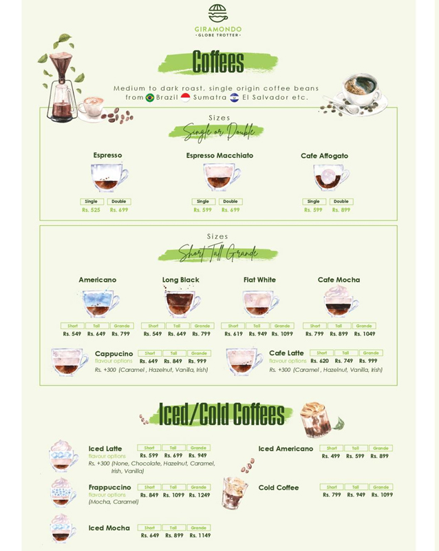 Giramondo menu
