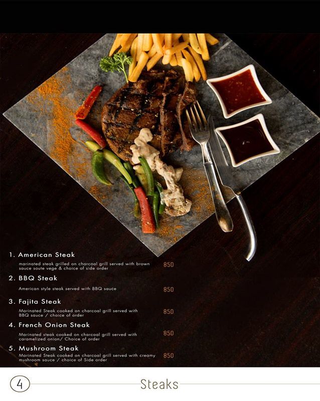 Gold Restaurant menu