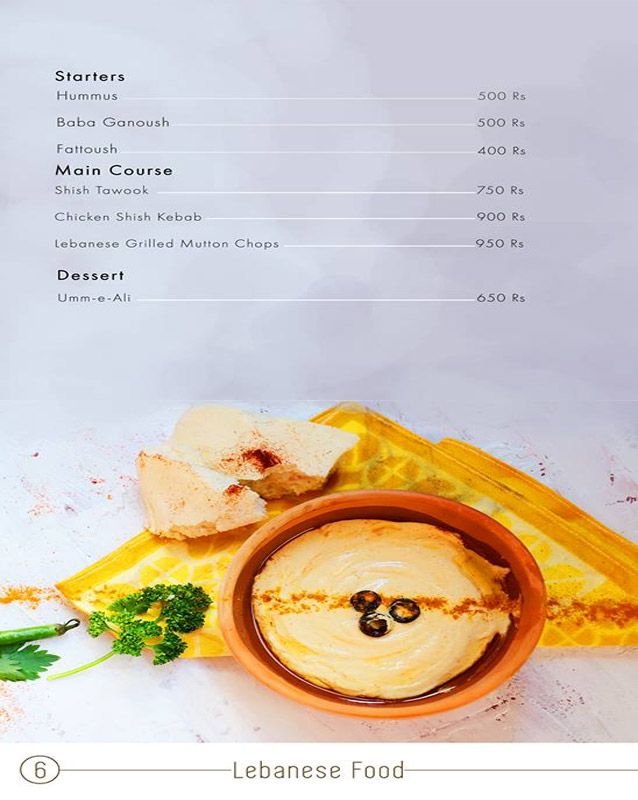 Gold Restaurant menu