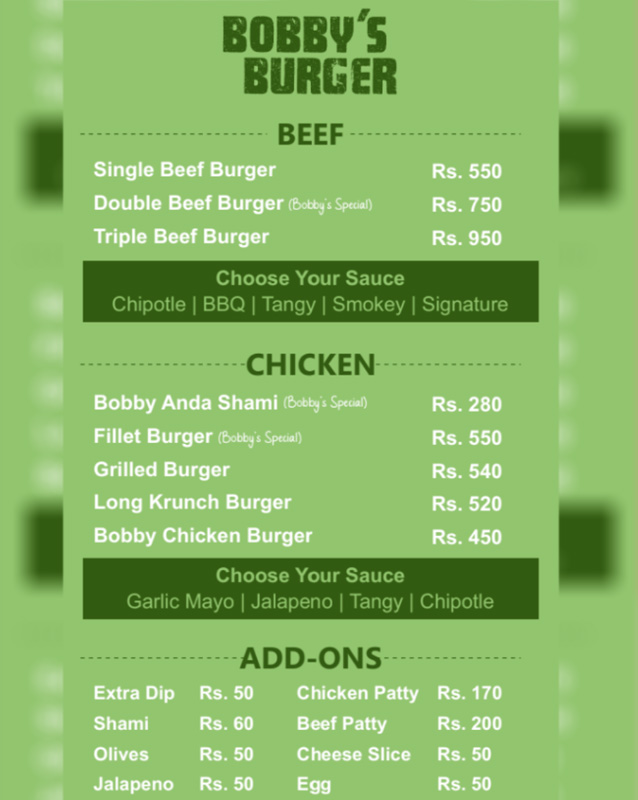 Gossip Girls menu