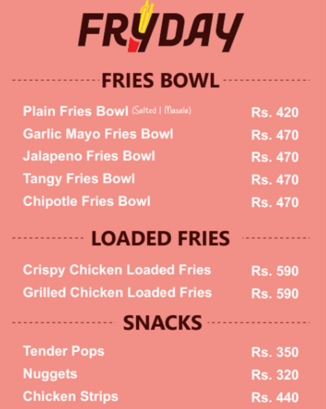 Gossip Girls menu