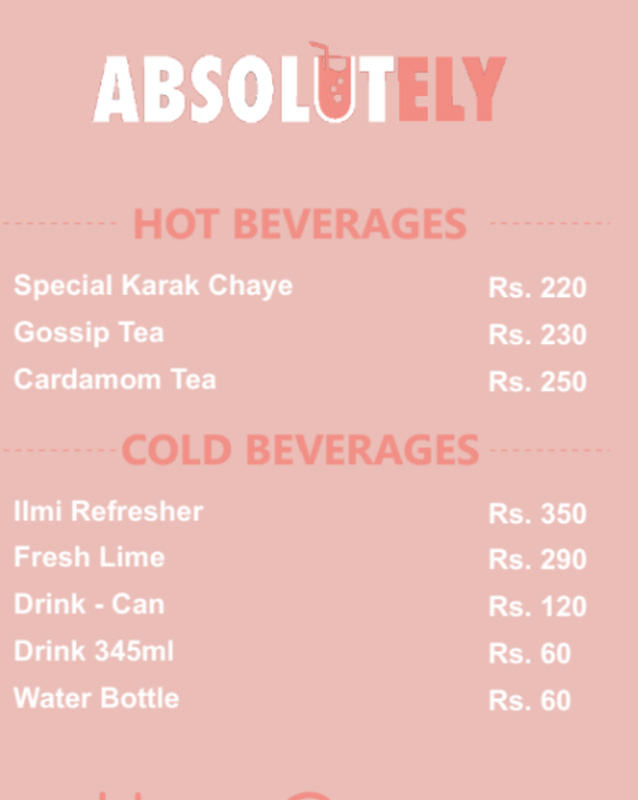 Gossip Girls menu