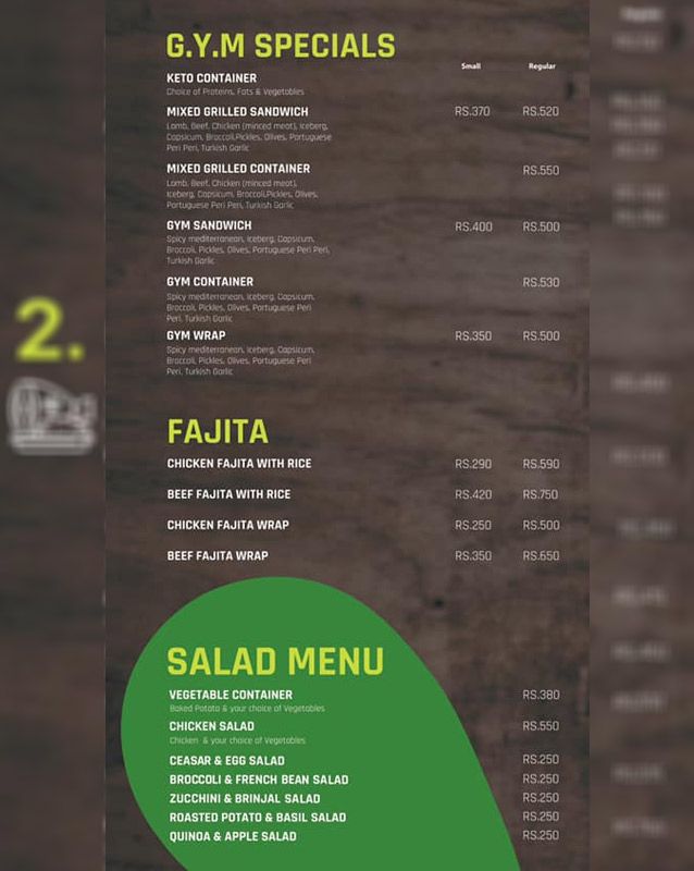 Grab Your Meal menu