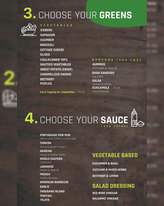 Grab Your Meal menu