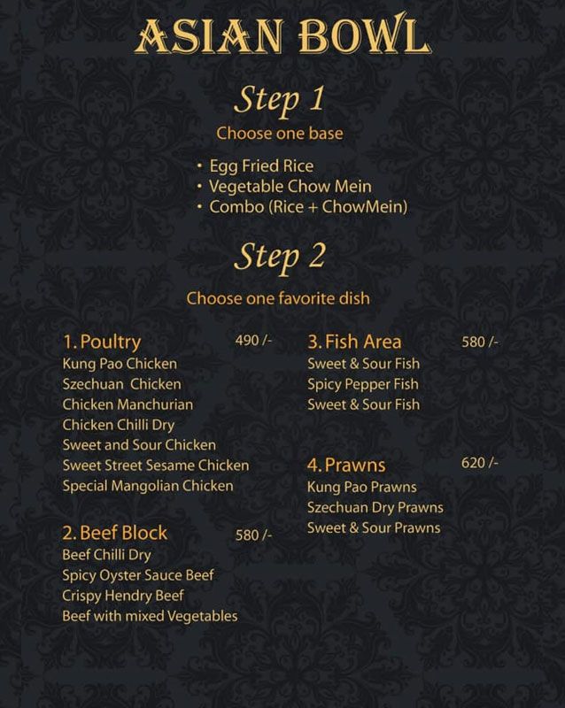 Greasy Spoon menu