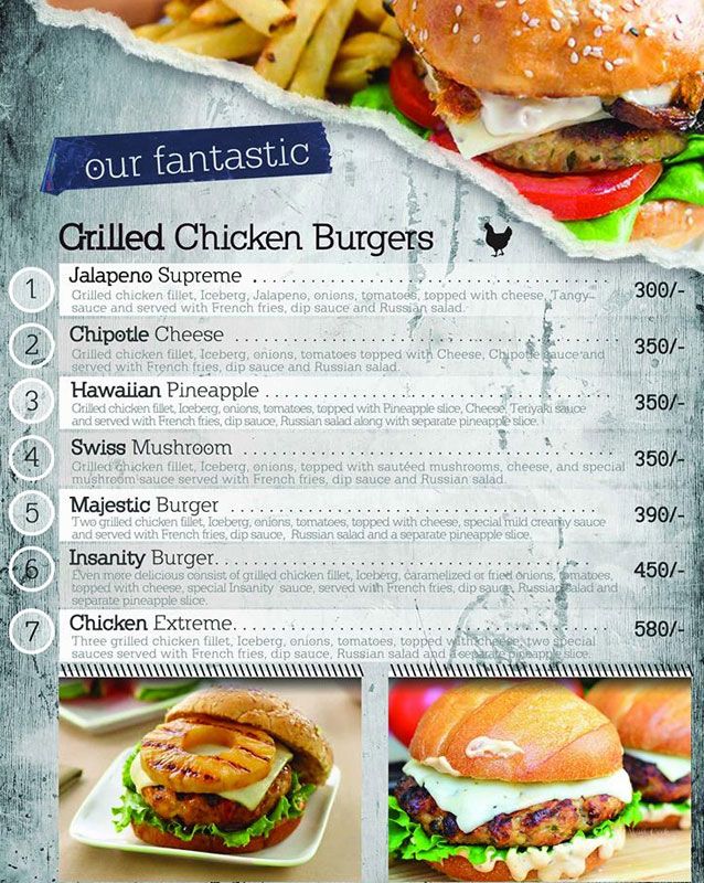 Grill Perfection menu