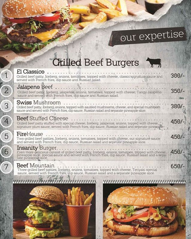 Grill Perfection menu
