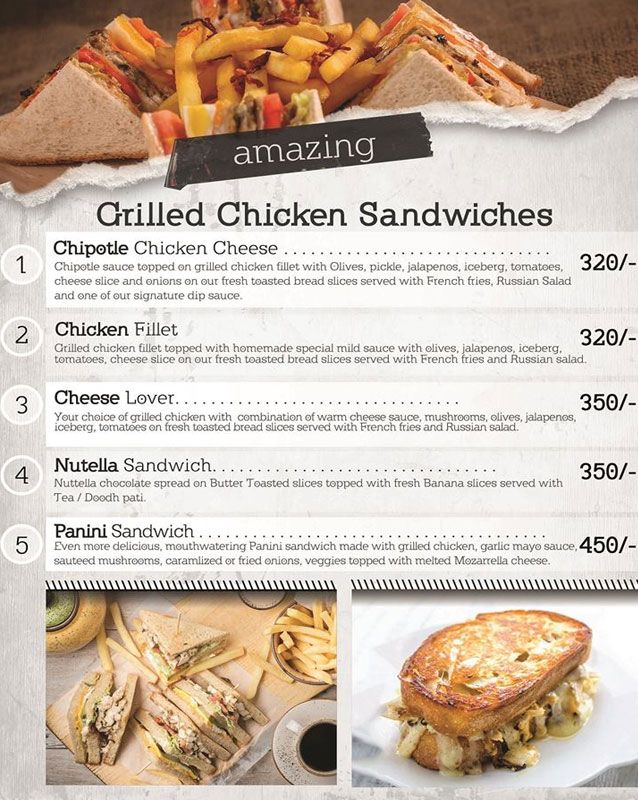 Grill Perfection menu