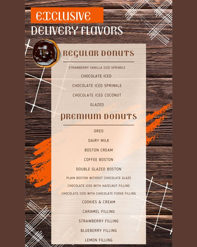Gustoso The Donut Shop menu