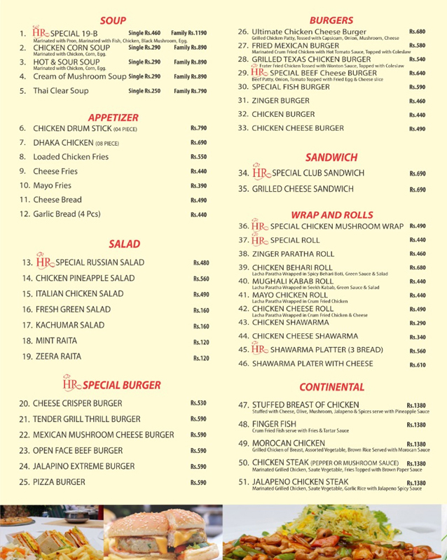 Haji Restaurant menu