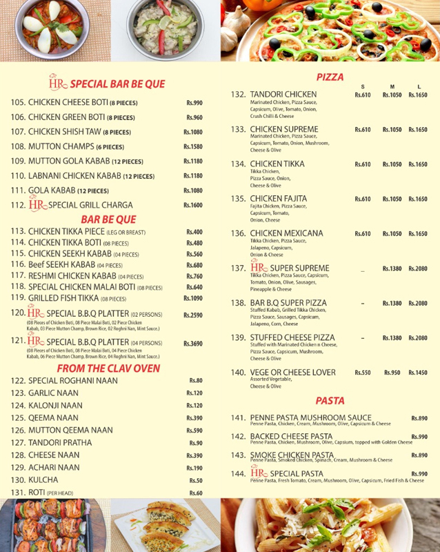Haji Restaurant menu