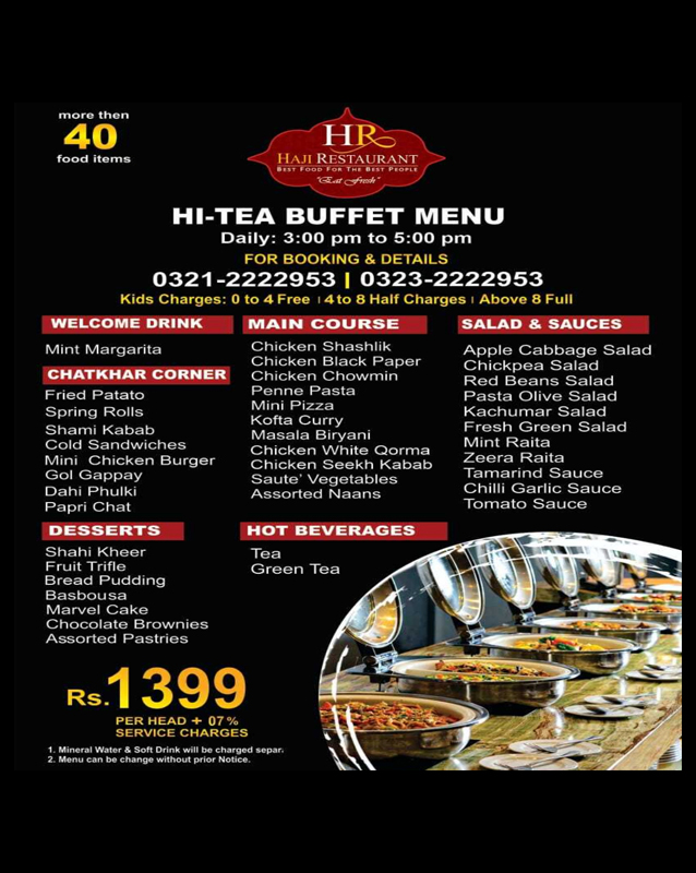 Haji Restaurant menu
