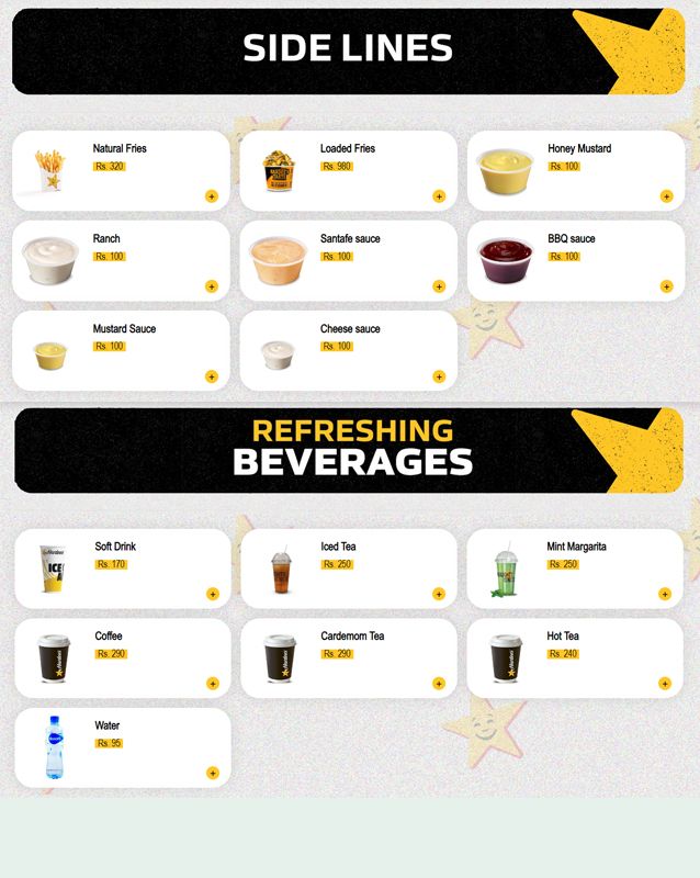 Hardee's menu