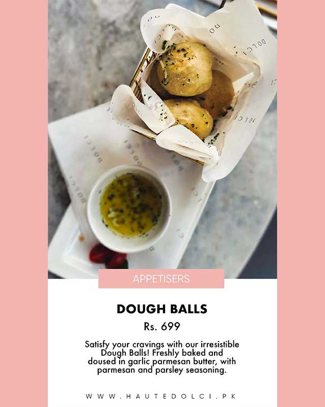 Haute Dolci menu