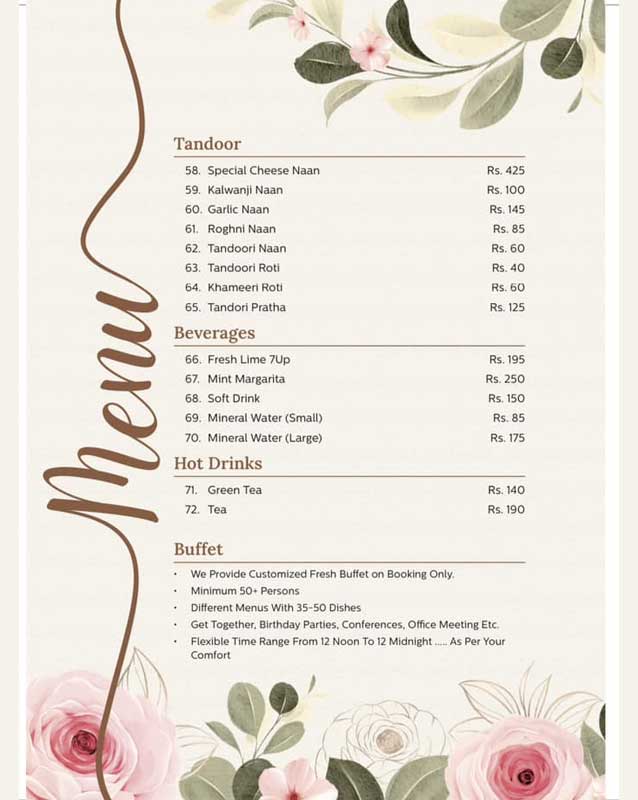 Heights and Delights (Temporary Closed) menu