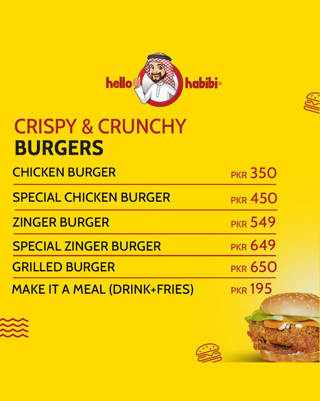 Hello Habibi menu