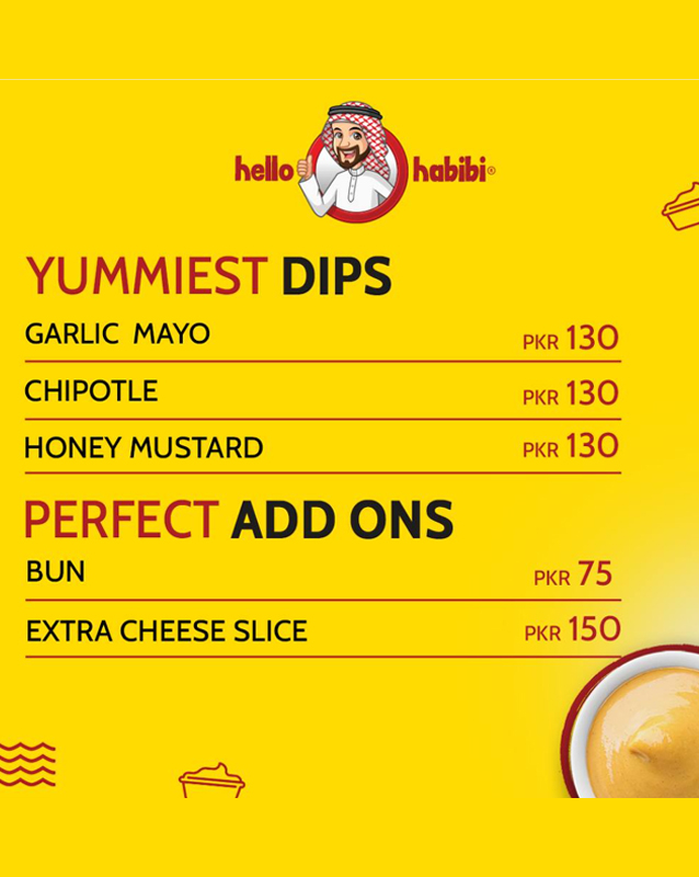 Hello Habibi menu