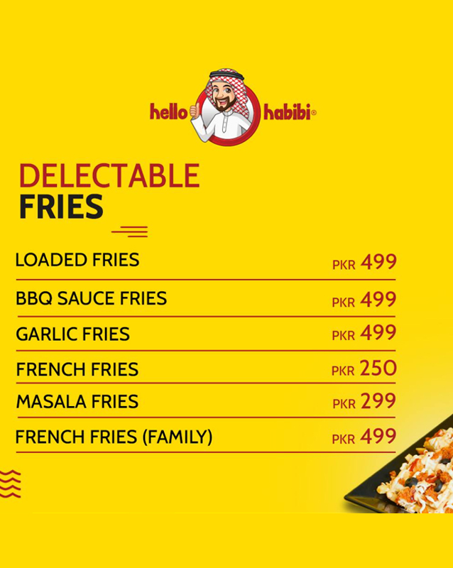 Hello Habibi menu