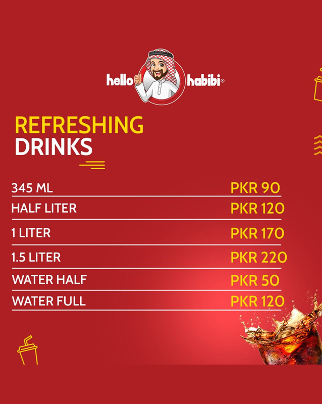 Hello Habibi menu