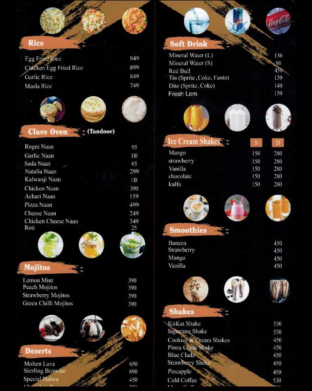 Honey Bee's menu